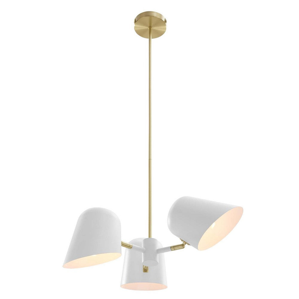 Briana 3-Light Pendant Light by Modway| White