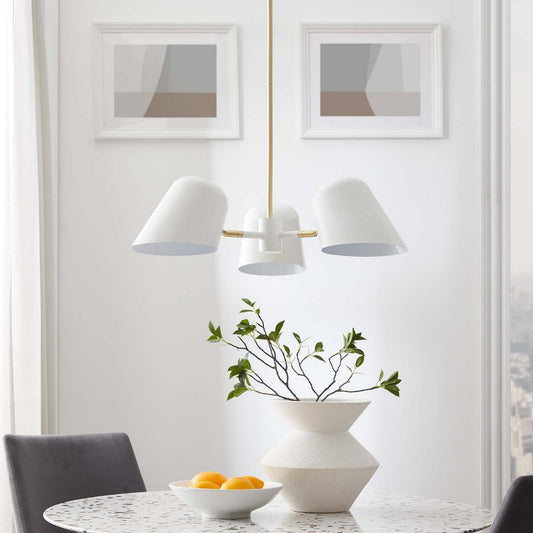 Briana 3-Light Pendant Light by Modway| White