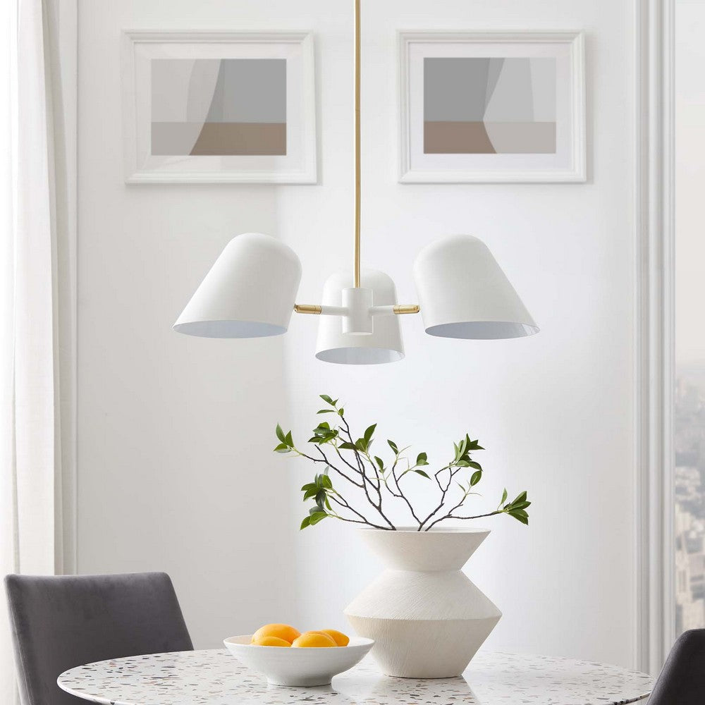 Briana 3-Light Pendant Light by Modway| White
