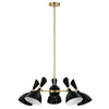 Declare 5-Light 6" Arm Pendant by Modway| Black
