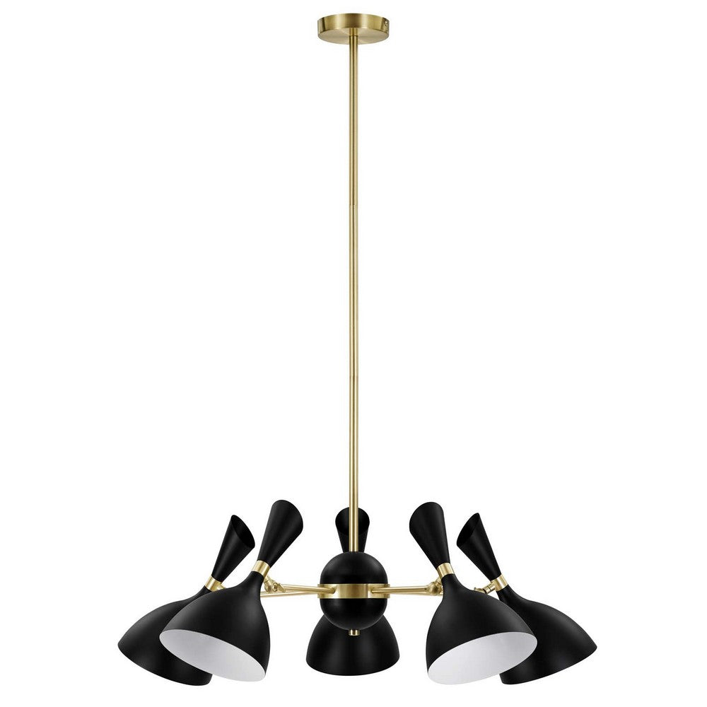 Declare 5-Light 6" Arm Pendant by Modway| Black
