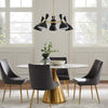 Declare 5-Light 6" Arm Pendant by Modway| Black