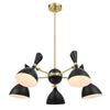 Declare 5-Light 6" Arm Pendant by Modway| Black