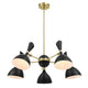 Declare 5-Light 6" Arm Pendant by Modway| Black