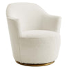 Nora Boucle Upholstered Swivel Chair  - No Shipping Charges