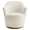 Nora Boucle Upholstered Swivel Chair  - No Shipping Charges