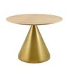 Modway Tupelo Round Wood Grain 40" Dining Table, 40 Inch, Gold Natural