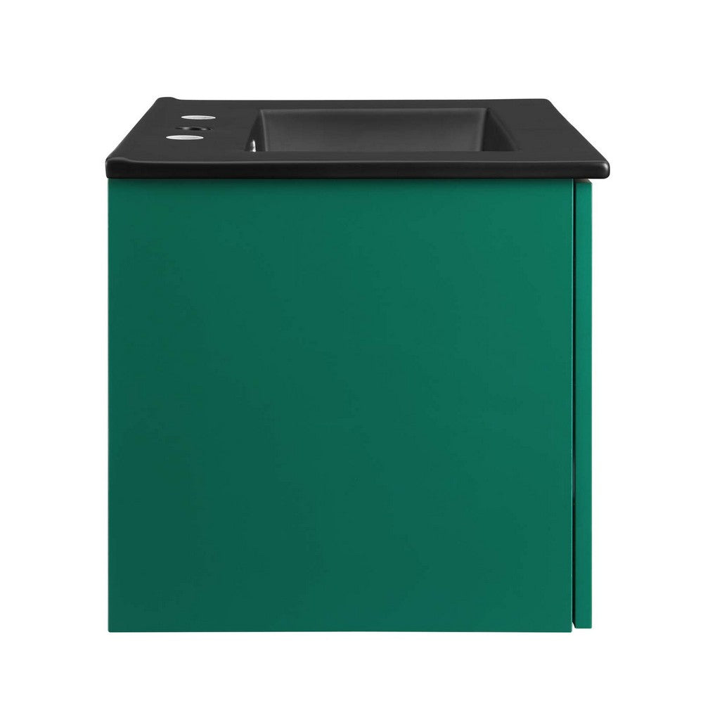 Maybelle 24" Wall-Mount Bathroom Vanity by Modway| Green