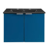 Maybelle 24" Wall-Mount Bathroom Vanity by Modway| Blue