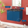 Maybelle 24" Wall-Mount Bathroom Vanity by Modway| Blue