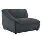 Modway Comprise Fabric Upholstered Sectional Loveseat Charcoal MDY-EEI-5403-CHA