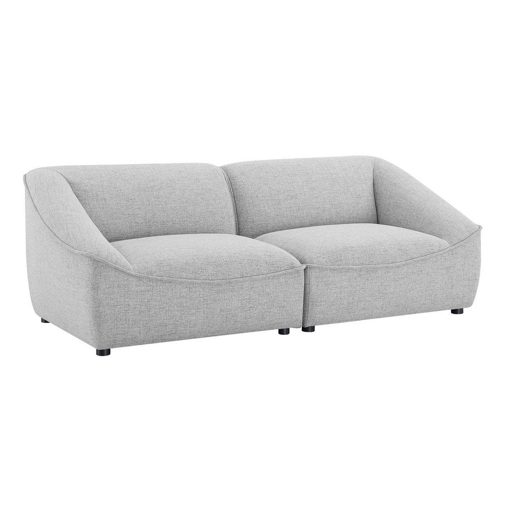 Modway Comprise Fabric Upholstered Sectional, Loveseat, Light Gray