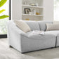 Modway Comprise Fabric Upholstered Sectional Loveseat Light Gray MDY-EEI-5403-LGR