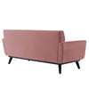 Modway Engage Channel Tufted Performance Velvet Loveseat in Dusty Rose MDY-EEI-5458-DUS