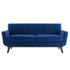 Modway Engage Channel Tufted Performance Velvet Loveseat in Navy MDY-EEI-5458-NAV