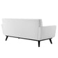 Modway Engage Channel Tufted Fabric Loveseat in White MDY-EEI-5461-WHI