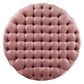 Modway Amour Tufted Button Large Round Performance Velvet Ottoman in Dusty Rose MDY-EEI-5469-DUS