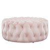 Modway Amour Tufted Button Large Round Performance Velvet Ottoman in Pink MDY-EEI-5469-PNK