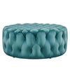 Modway Amour Tufted Button Large Round Performance Velvet Ottoman Sea Blue MDY-EEI-5469-SEA