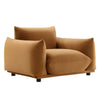 Copious Performance Velvet Armchair in Cognac