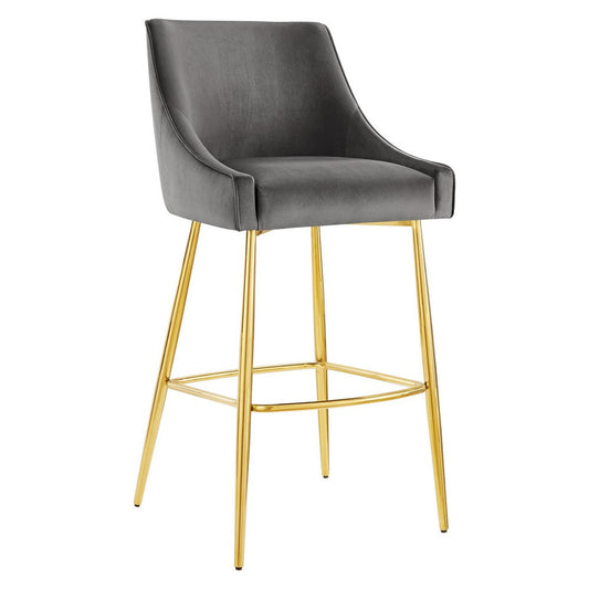 Discern Performance Velvet Bar Stool  - No Shipping Charges