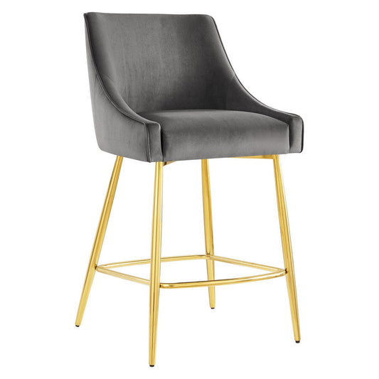 Discern Performance Velvet Counter Stool  - No Shipping Charges