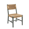 Modway Bodie Elm Wood Dining Side Chair with Paper Rope Seat in Light Gray Natural