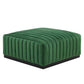 Conjure Channel Tufted Performance Velvet Ottoman  - No Shipping Charges