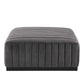 Conjure Channel Tufted Performance Velvet Ottoman  - No Shipping Charges