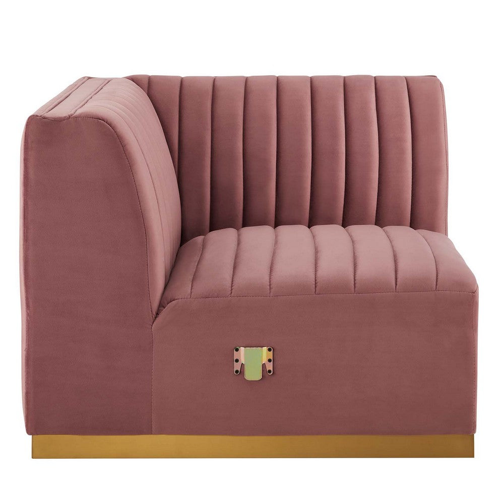 Modway Red Chair Buy Conjure Velvet Left Corner Chair Red Modway | BBB Accredited – Casagear