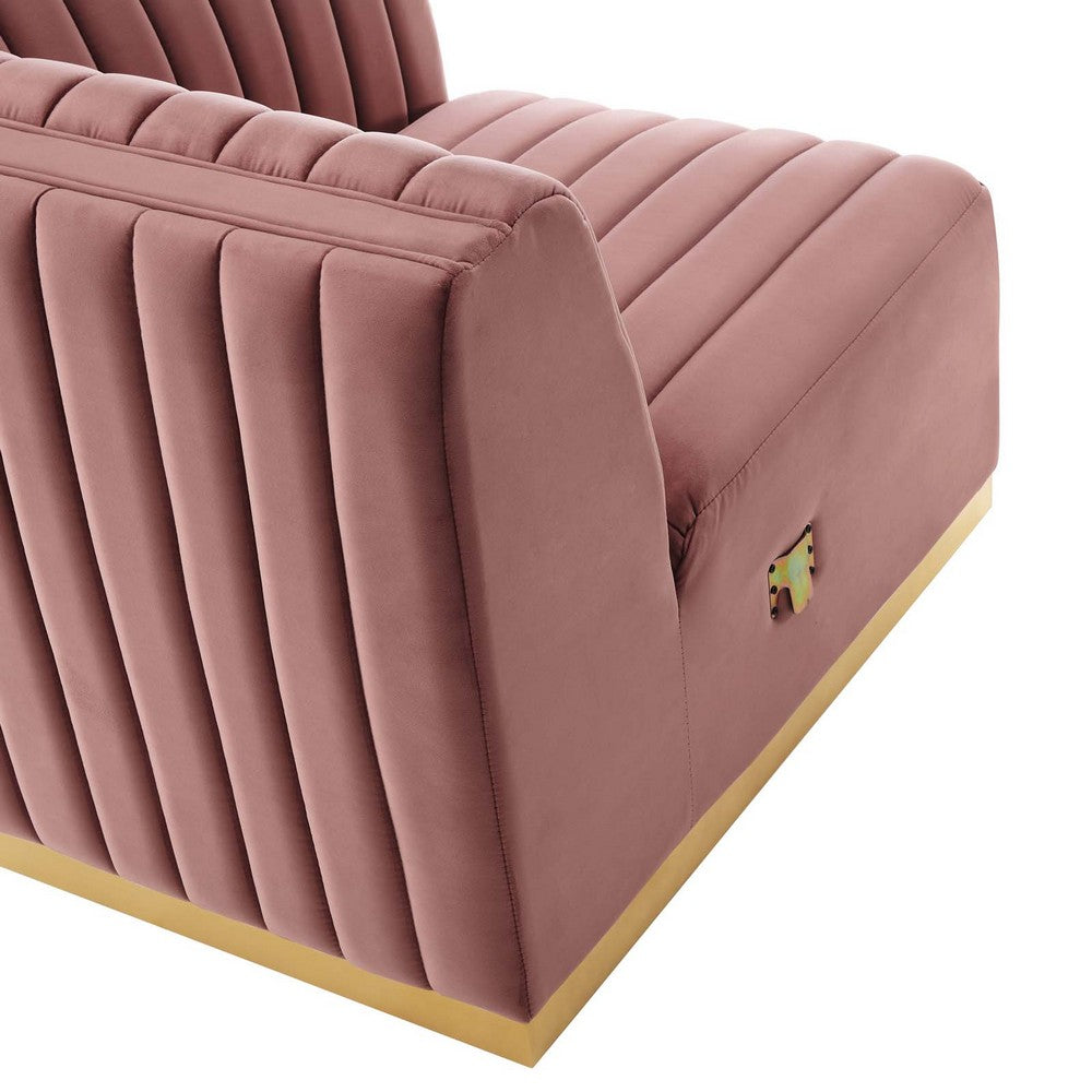 Modway Red Chair Buy Conjure Velvet Right Corner Chair Red Modway | 30 Day Return – Casagear
