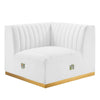 Conjure Channel Tufted Performance Velvet Right Corner Chair by Modway| White