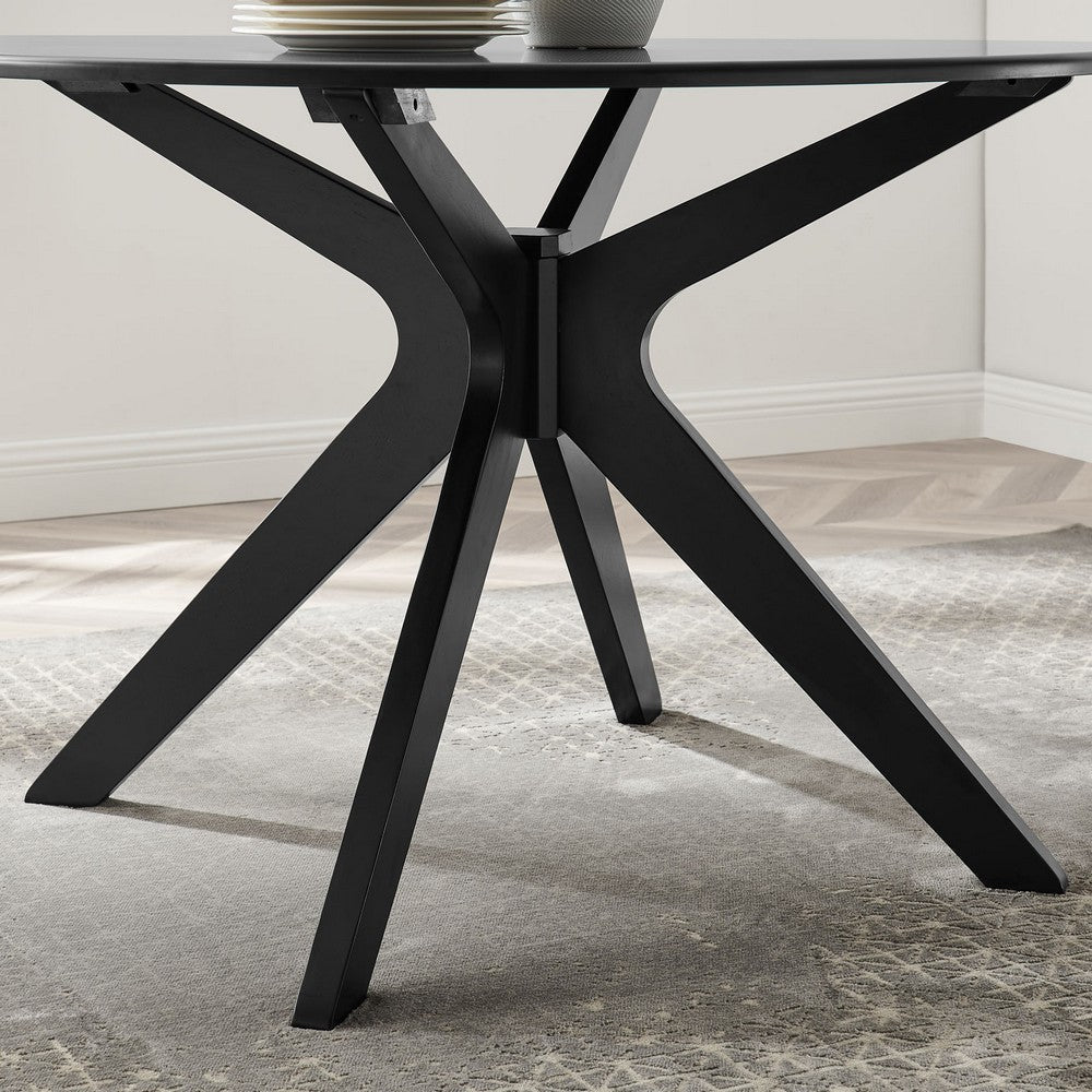 Modway Traverse Table Black Black-47 Round MDY-EEI-5510-BLK-BLK