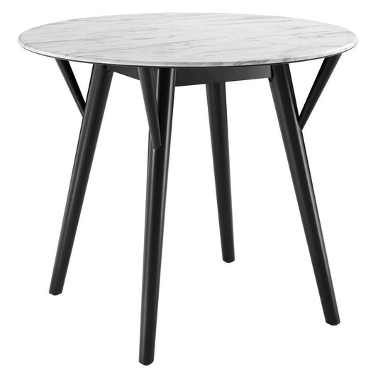 Modway Gallant Round Performance Dining Table, 36" Artificial Marble, Black White-36