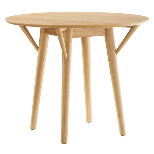 Modway Gallant Round Dining Table, 36 Inch, Oak Oak