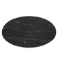 Modway Lippa Oval 48’’ Artificial Marble Mid-Century Modern Coffee Table Gold Black MDY-EEI-5523-GLD-BLK