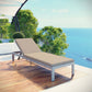 Shore Outdoor Patio Aluminum Chaise with Cushions - No Shipping Charges