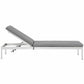 Shore Outdoor Patio Aluminum Chaise with Cushions - No Shipping Charges