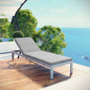 Shore Outdoor Patio Aluminum Chaise with Cushions - No Shipping Charges