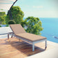 Shore Outdoor Patio Aluminum Chaise with Cushions - No Shipping Charges