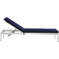 Shore Outdoor Patio Aluminum Chaise with Cushions - No Shipping Charges