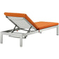 Shore Outdoor Patio Aluminum Chaise with Cushions - No Shipping Charges