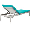 Shore Outdoor Patio Aluminum Chaise with Cushions - No Shipping Charges MDY-EEI-5547-SLV-BEI