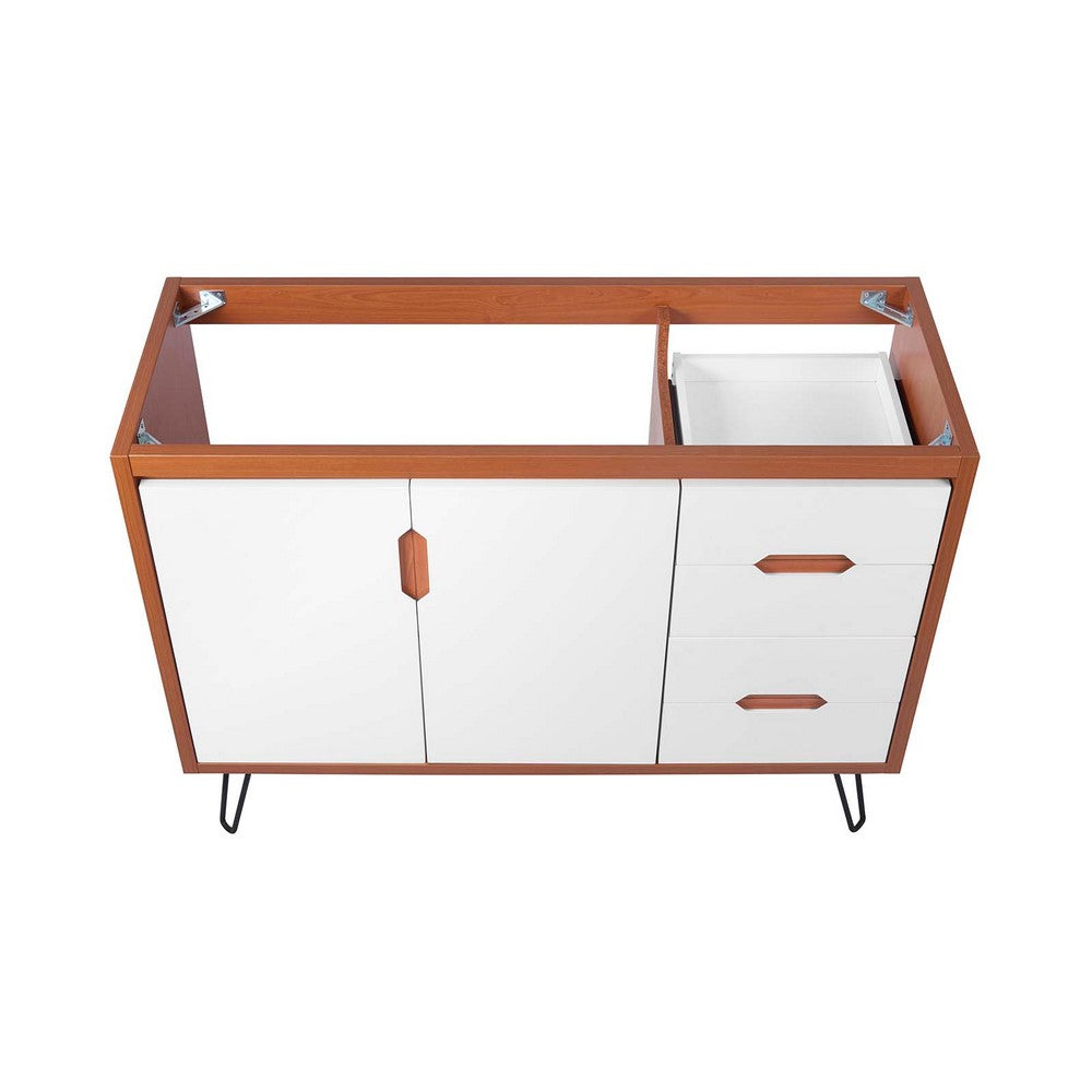 Energize 48" Single Sink Compatible (Not Included) Bathroom Vanity Cabinet by Modway| White