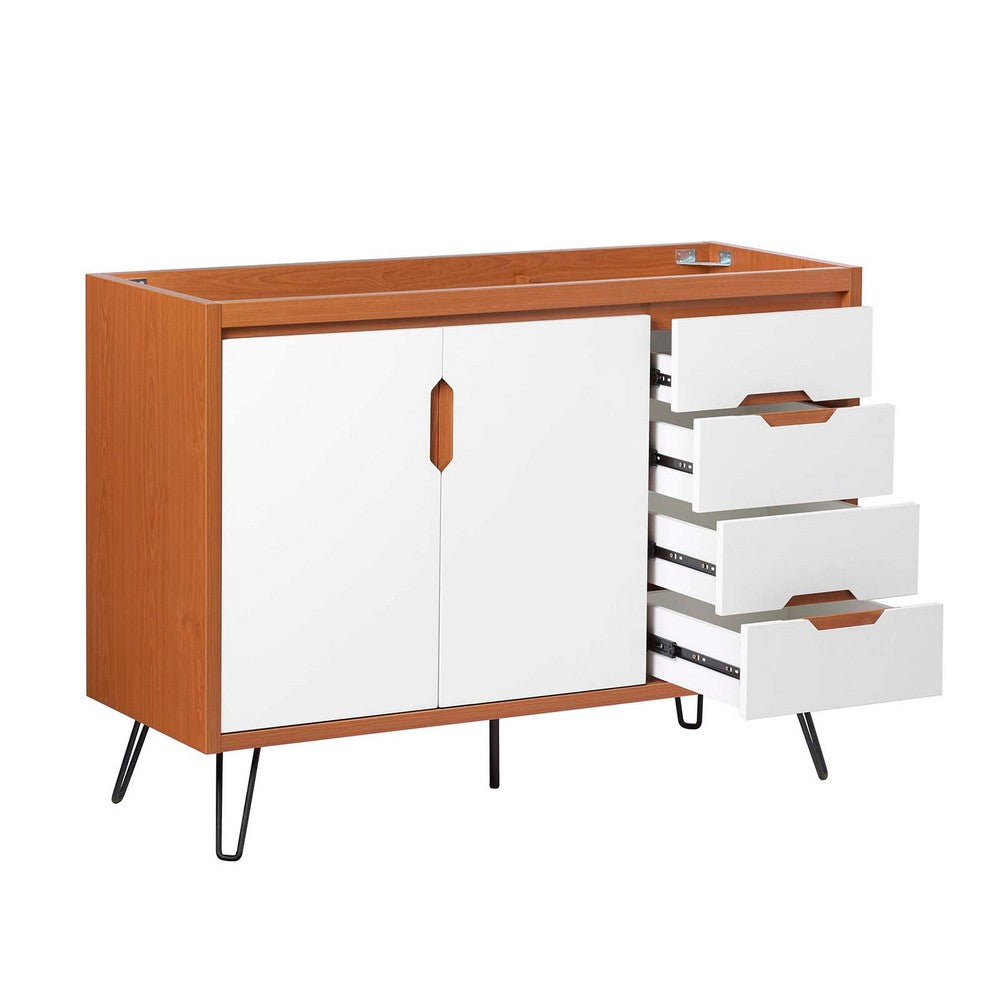 Energize 48" Single Sink Compatible (Not Included) Bathroom Vanity Cabinet by Modway| White