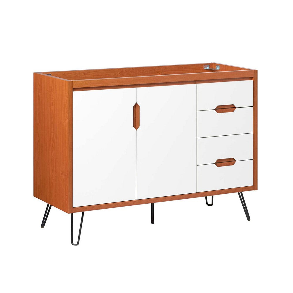Energize 48" Single Sink Compatible (Not Included) Bathroom Vanity Cabinet by Modway| White