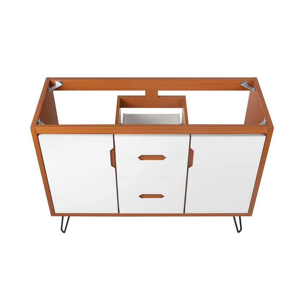 Energize 48" Double Sink Compatible (Not Included) Bathroom Vanity Cabinet by Modway| White