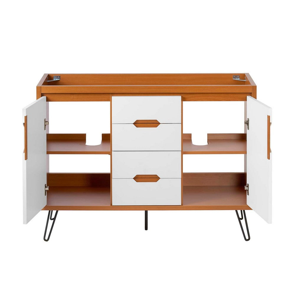 Energize 48" Double Sink Compatible (Not Included) Bathroom Vanity Cabinet by Modway| White