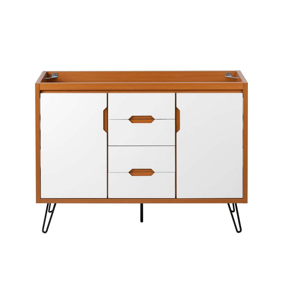 Energize 48" Double Sink Compatible (Not Included) Bathroom Vanity Cabinet by Modway| White