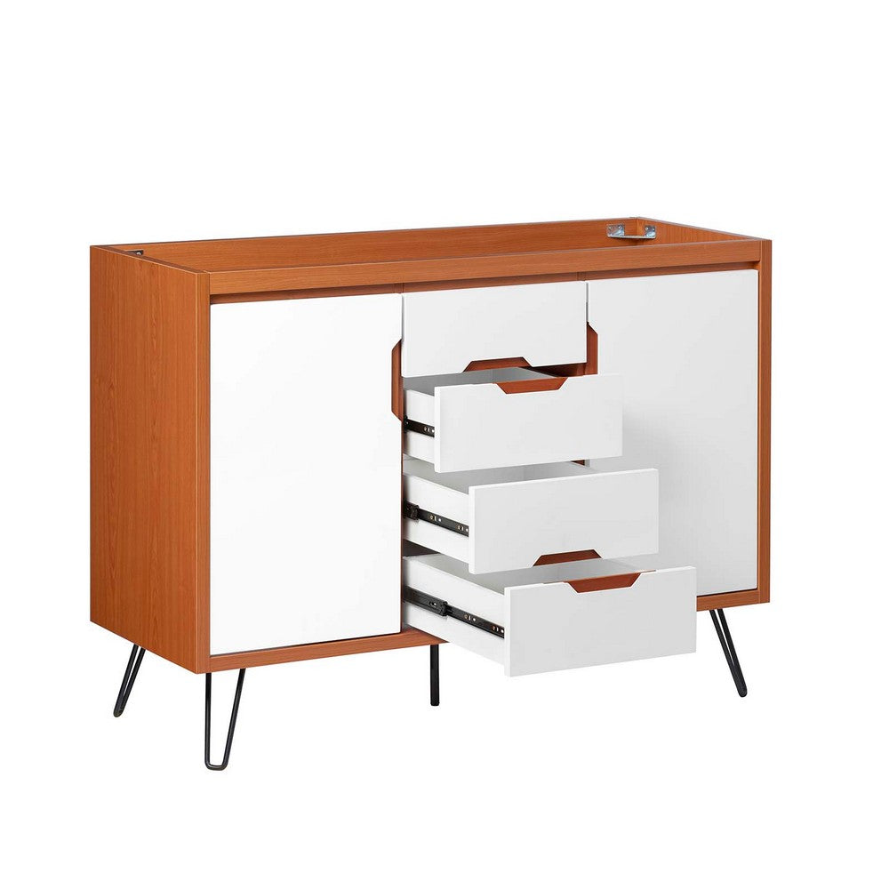 Energize 48" Double Sink Compatible (Not Included) Bathroom Vanity Cabinet by Modway| White